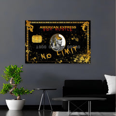 Amex Hustlers Card - Wall Art - 3D Canvas - Frames