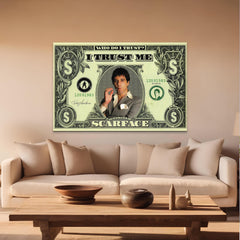 Scarface Bill Al Pacino Dollar | Wall Art - 3D Canvas - Frames