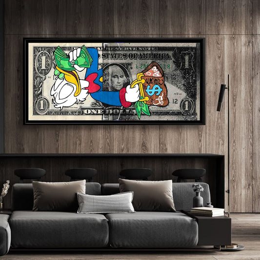 Pop Culture Dollar | Wall Art | 3D Canvas | Frames