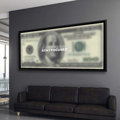 Blur Dollar Bill | Wall Art | 3D Canvas | Frames