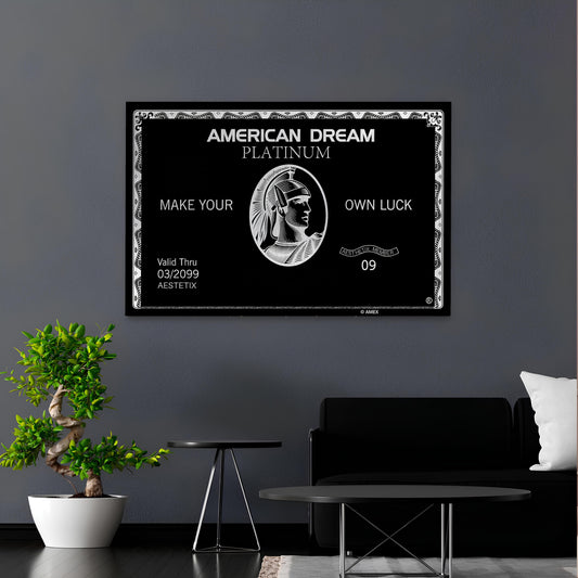 American Platinum Card - Wall Art - 3D Canvas - Frames