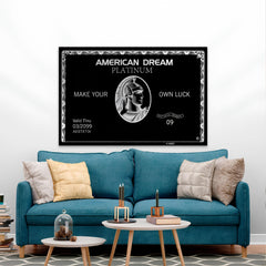 American Platinum Card - Wall Art - 3D Canvas - Frames