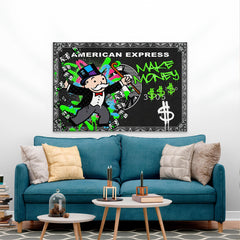 Monopoly American Express Money Street - Wall Art - 3D Canvas - Frames