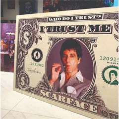 Scarface Bill Al Pacino Dollar | Wall Art - 3D Canvas - Frames