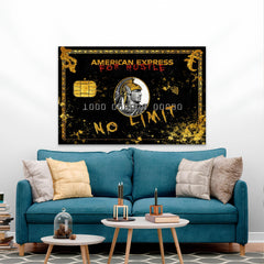 Amex Hustlers Card - Wall Art - 3D Canvas - Frames