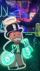 Alec Monopoly Pixie Glass with Neon