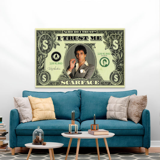 Scarface Bill Al Pacino Dollar | Wall Art - 3D Canvas - Frames