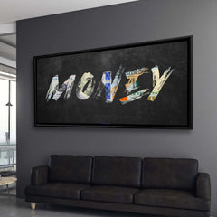 Money on my Mind | Wall Art | 3D Canvas | Frames