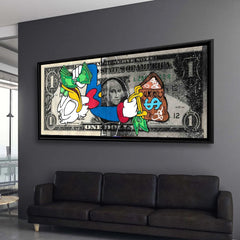 Pop Culture Dollar | Wall Art | 3D Canvas | Frames