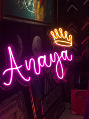 Custom Name Neon with Crown