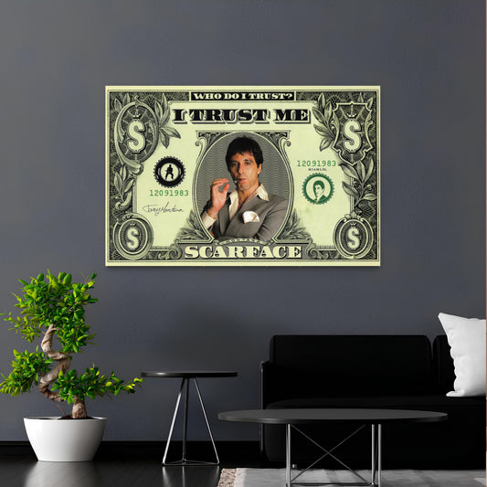 Scarface Bill Al Pacino Dollar | Wall Art - 3D Canvas - Frames