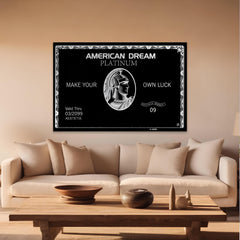 American Platinum Card - Wall Art - 3D Canvas - Frames