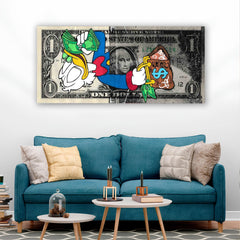 Pop Culture Dollar | Wall Art | 3D Canvas | Frames