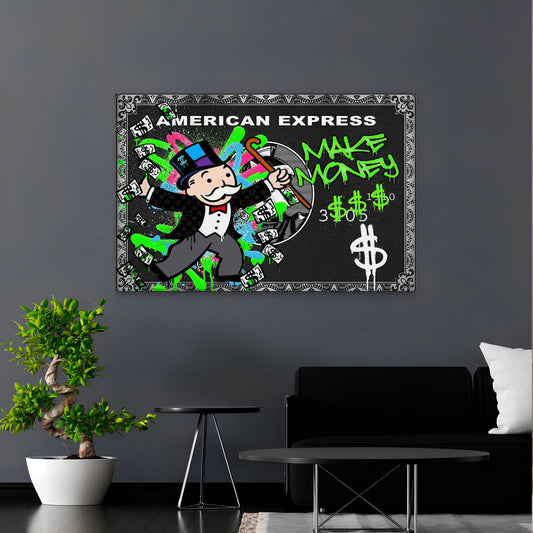 Monopoly American Express Money Street - Wall Art - 3D Canvas - Frames