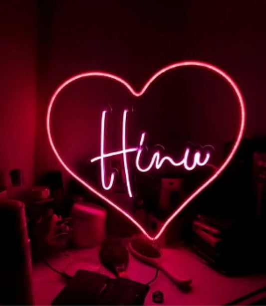 Custom Heart Name Neon Sign