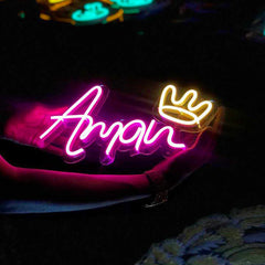 Custom Name Neon with Crown