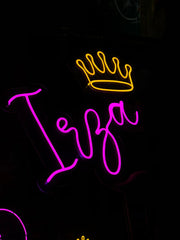 Custom Name Neon with Crown