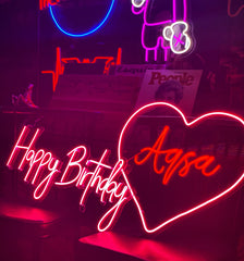 Custom Heart Name Neon Sign