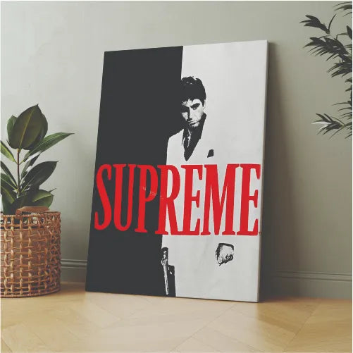 Scarface Supreme | Wall art | 3D Canvas | Wooden Frames