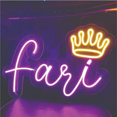 Custom Name Neon with Crown