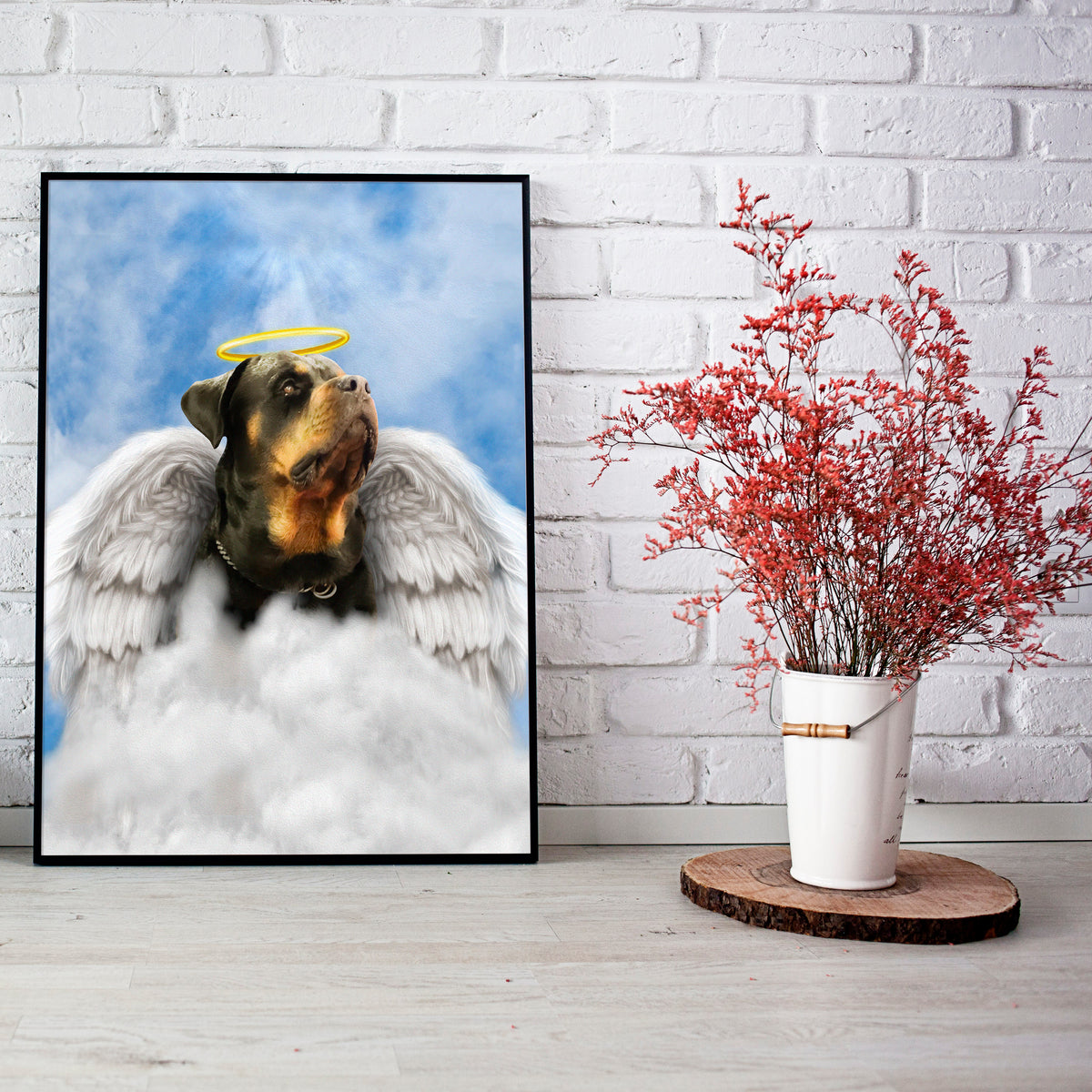 Custom Pet Colored Portrait | 3D Canvas | Wooden Frames | AesthetixHome