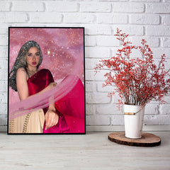 Signature Pink Glitter Edit | 3D Canvas | Wooden Frames | AesthetixHome