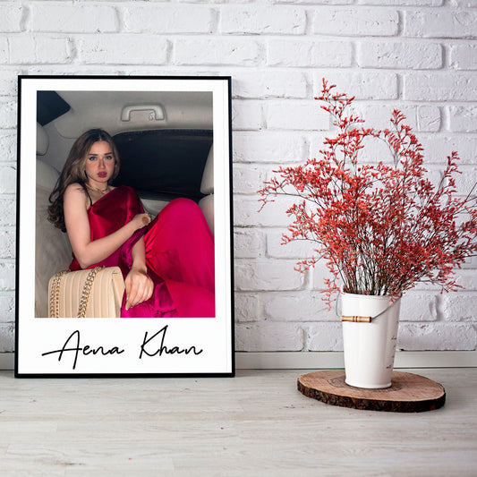 Custom Polaroid Style with Name | 3D Canvas | Wooden Frames | AesthetixHome