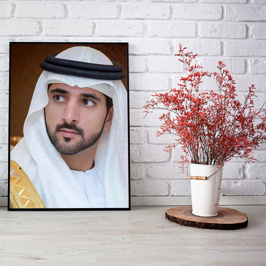 UAE Prince Portrait | Wall art | 3D Canvas | Wooden Frames