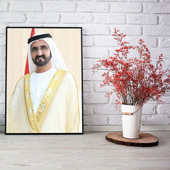 UAE Sheikh Portrait | Wall art | 3D Canvas | Wooden Frames