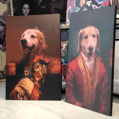 Custom Pet Colored Portrait | 3D Canvas | Wooden Frames | AesthetixHome